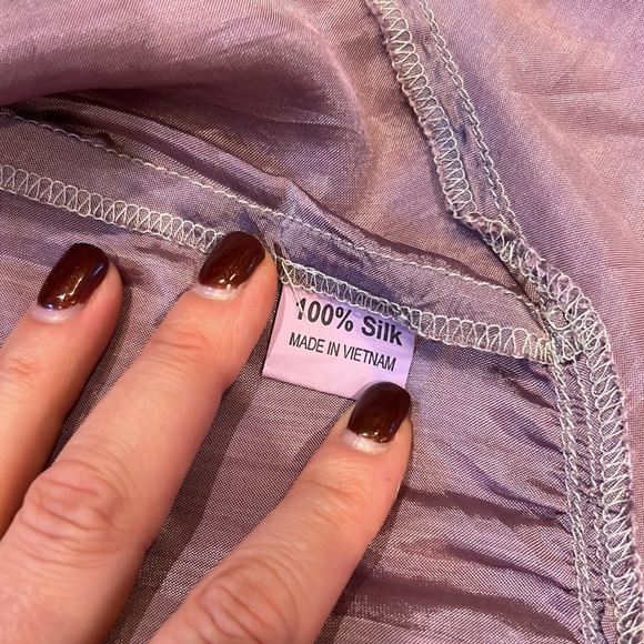 Lavender Silk Wrap Jacket/Dress Full Length - Picture 9 of 16